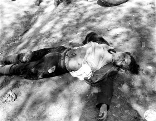 Dead Female Guard at Ohrdruf
