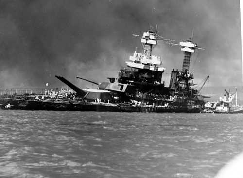  USS California after the attack on Pearl