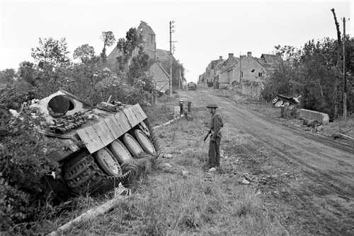 Disabled German tank