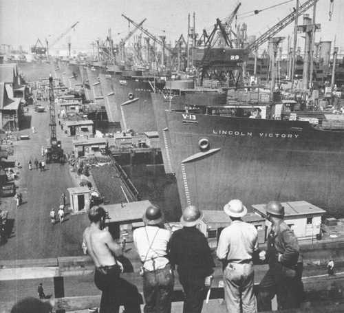 Liberty Ships.