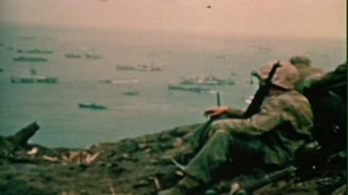 American Marine on Iwo Jima 