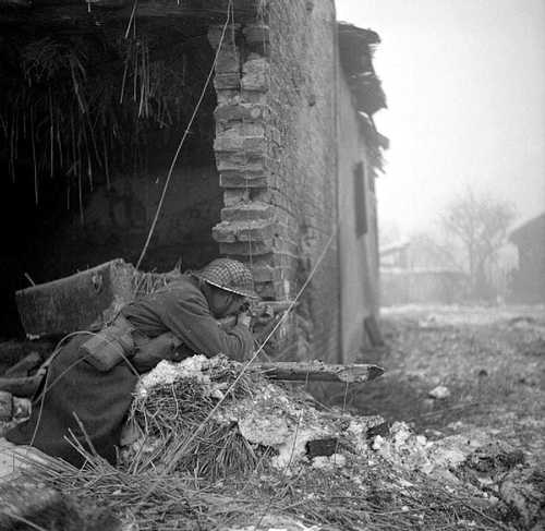 Firing on German positions