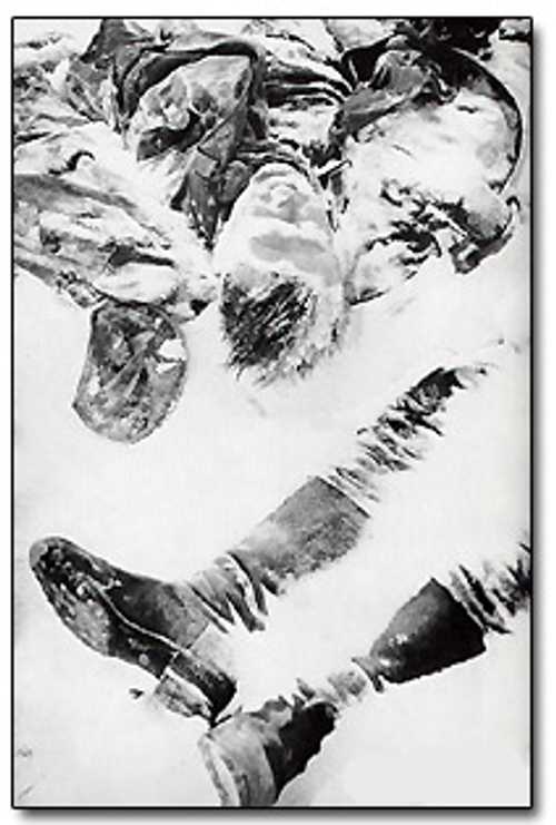 German soldiers frozen to death