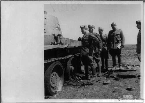 Wreck of a BT tank