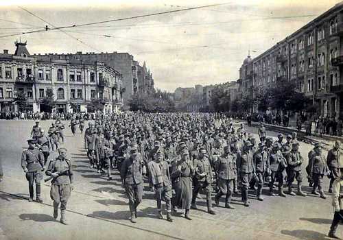 Column of POWs
