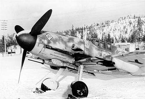Me 109 g2 in winter camo