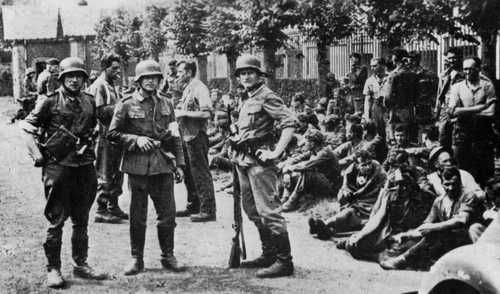 Canadian prisoners at Dieppe