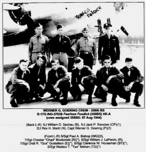 Werner Gorings's Crew in the 8 TH USAAC