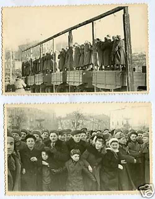 german POW's being hung in Russia
