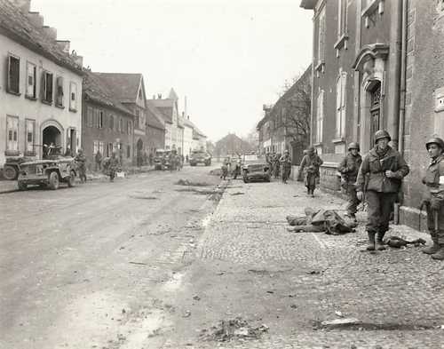 Captured town close to the German border