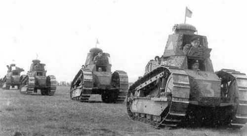 Canadians training in WW1 tanks for ww2