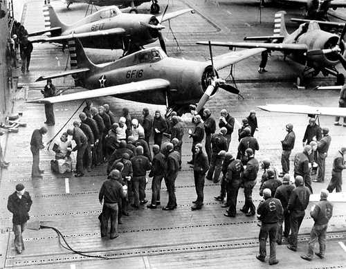 On the deck of Enterprise