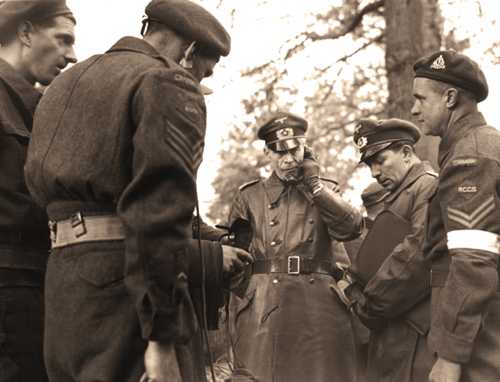 German officer confirming their surrender