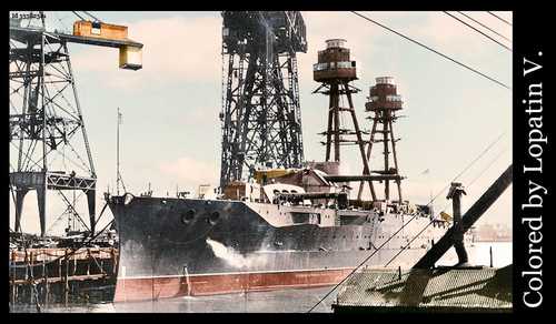 USS Oklahoma during modernization at Philadelphia 