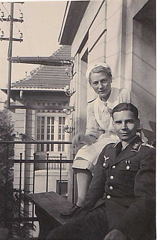 German soldier/nurse posing