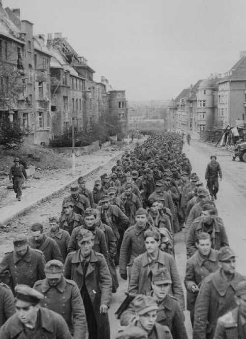 German POW's in Aachen/Germany