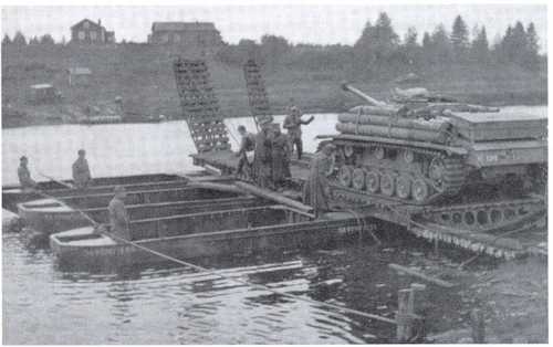 Pontoon at a river