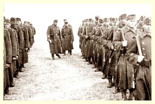 General Jany Inspects Survivors, 1943