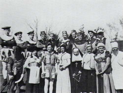 German POW's entertaining the camp
