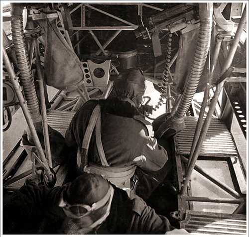 Inside an Italian bomber