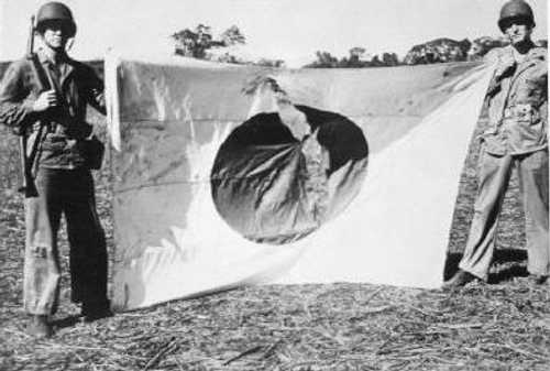 Captured Japanese flag