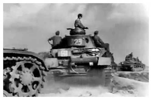 Hungarian Tanks Move Up, Russia, 1942