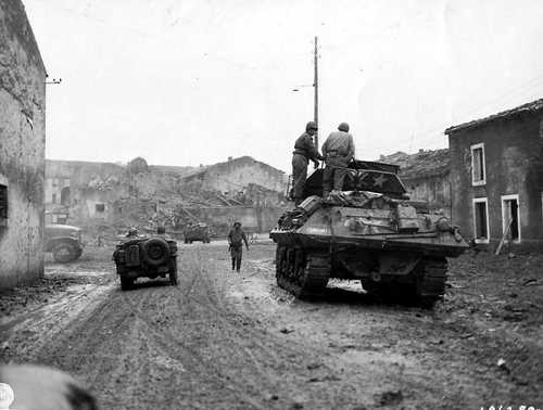 Column of vehicles roll in