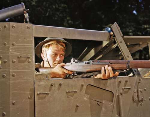 Infantryman in Halftrack
