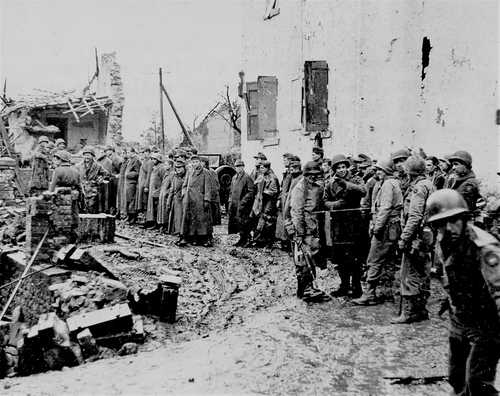Guarding German POWs