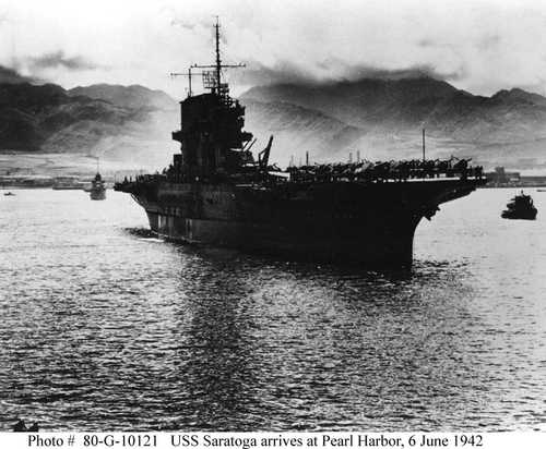 USS Saratoga bringing replacement aircraft