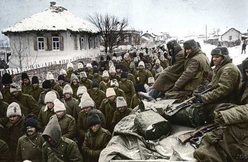 Captured Romanians.