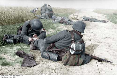 Wounded German colorized