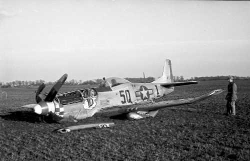 A crashed P-51