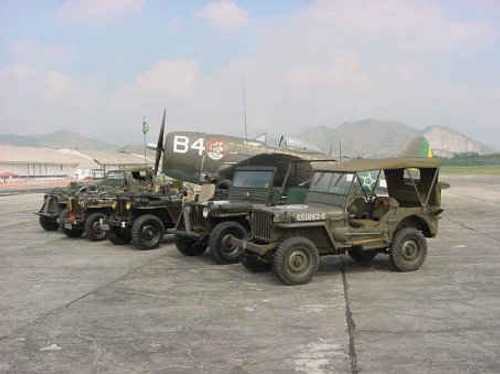 Brazilian P-47 and Jeeps