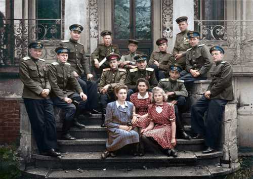 Soviet officers in Germany, ~1946