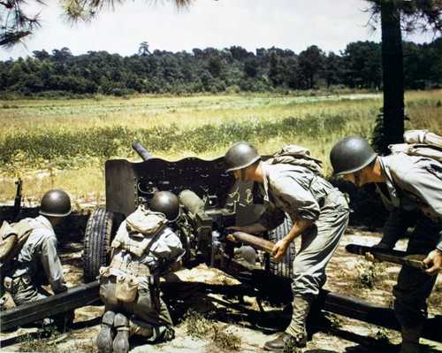 Firing on Germans Across the Treeline